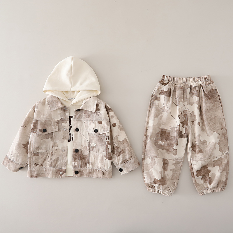 Baby Clothing Drawing - ใหม่ฤดูใบไม้ร่วงเสื้อผ้าเด็กทารกชุดเด็กเสื้อแจ็คเก็ตมีฮู้ดกางเกง 3 ชิ้น/เซ็ตเด็กทารกเสื้อผ้าเด็กวัยหัดเดินเครื่องแต่งกายเด็กเสื้อวอร์ม