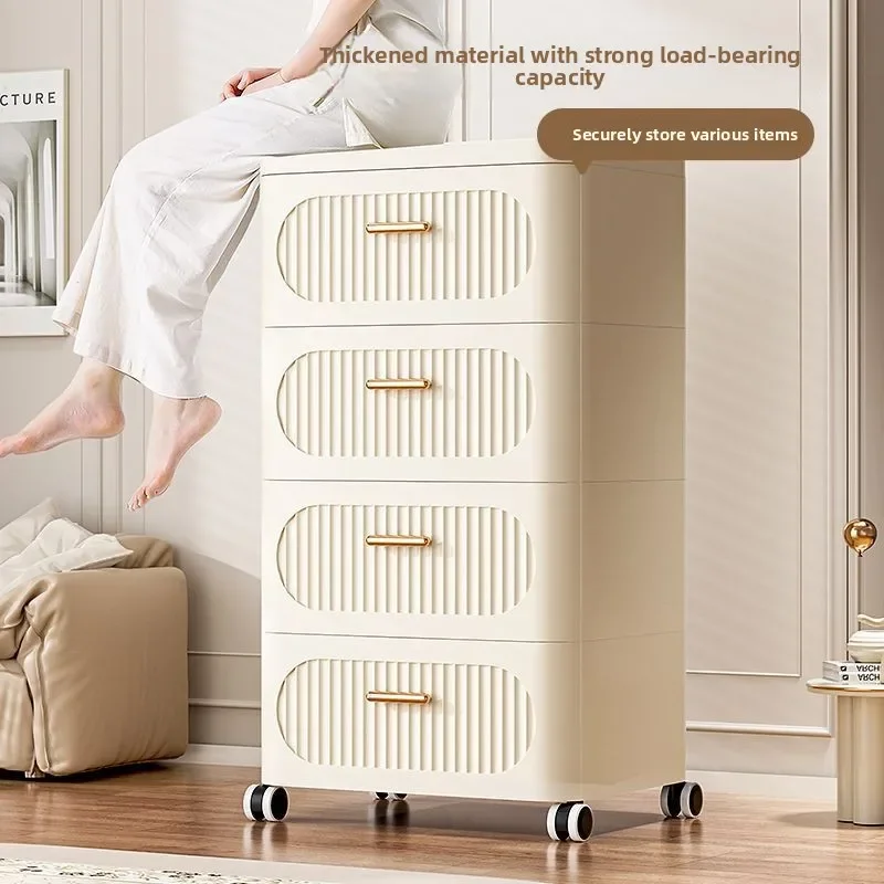 Baby Clothing Storage - ตู้เก็บของรุ่นใหม่ 30-52 พร้อมล้อเลื่อน ตู้เก็บของสำหรับห้องนั่งเล่น ตู้เก็บของใช้ในบ้าน กล่องจัดเก็บของเล่นเด็กและเสื้อผ้า