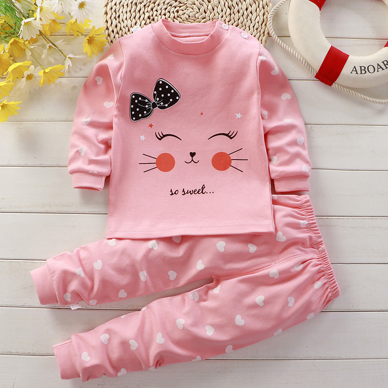 Baby Clothing For Sleep - ฤดูใบไม้ร่วงชุดนอนชุดนอนสําหรับเด็กผู้หญิงเสื้อแขนยาว + กางเกงชุดแฟชั่นเสื้อผ้าเด็กทารก Sleep เครื่องแต่งกาย