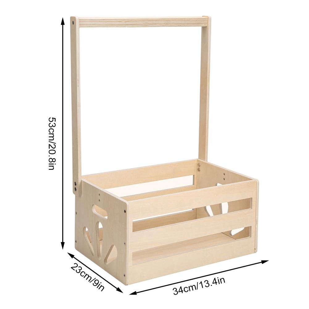 Baby Clothing Rack For Baby Shower - ชั้นวางของไม้สำหรับเด็กอ่อนพร้อมขอบเรียบ ตะกร้าเก็บของความจุสูง ประกอบง่าย อุปกรณ์จัดระเบียบสำหรับตู้เสื้อผ้า เหมาะสำหรับเป็นของขวัญ