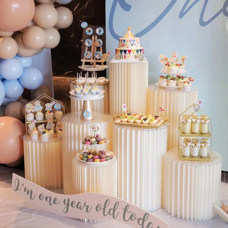 Baby Clothing Rack For Baby Shower - พับกระดาษเค้กงานแต่งงานตกแต่ง Props โต๊ะขนมหวาน Rack Birthday Party