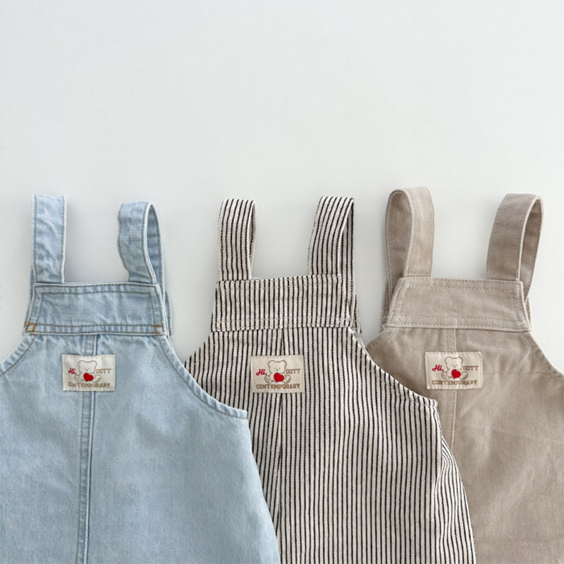 Baby Overall Denim - 2025 ฤดูใบไม้ผลิฤดูร้อนเด็กกางเกงยีนส์ผ้าฝ้าย Patched Pocket เด็กวัยหัดเดิน Suspenders