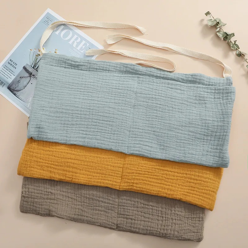 Baby Clothing Storage - 1/2 ชิ้น กระเป๋าเก็บของสำหรับเปลเด็ก กระเป๋าแขวนข้างเตียง 2 ช่อง