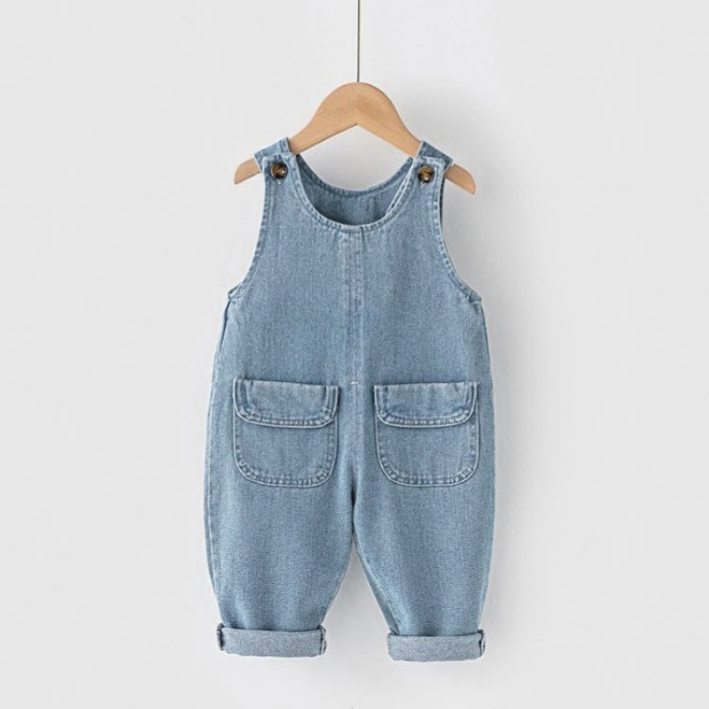 Baby Overall Denim - IENENS เสื้อผ้าเด็ก Overalls กางเกงยีนส์สาวคลาสสิก Boy Dungarees
