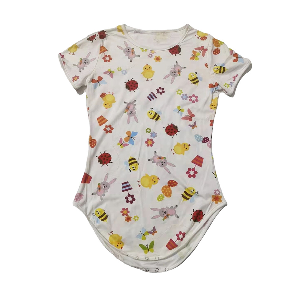 Romper Onesie Baby - DDLG ผู้ใหญ่ Bodysuit ชุดนอน Snap Crotch