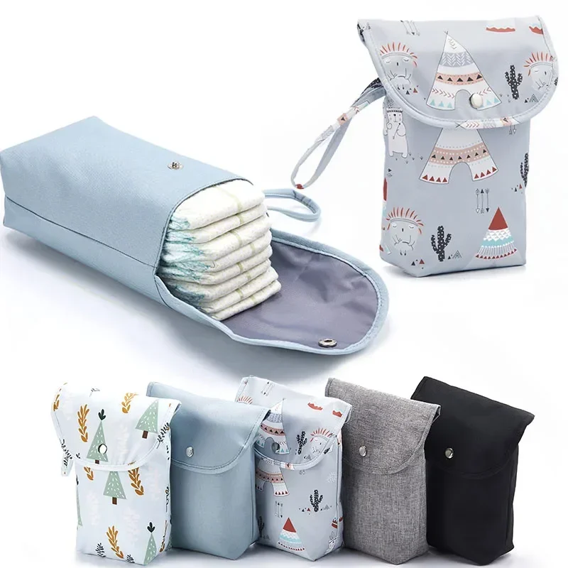 Baby Clothing Storage - กระเป๋าจัดระเบียบผ้าอ้อมเด็ก กระเป๋าผ้ากันน้ำแบบใช้ซ้ำได้สำหรับใส่ผ้าอ้อมเปียก/แห้ง กระเป๋าเก็บของสำหรับคุณแม่ กระเป๋าใส่ผ้าอ้อมสำหรับพกพา
