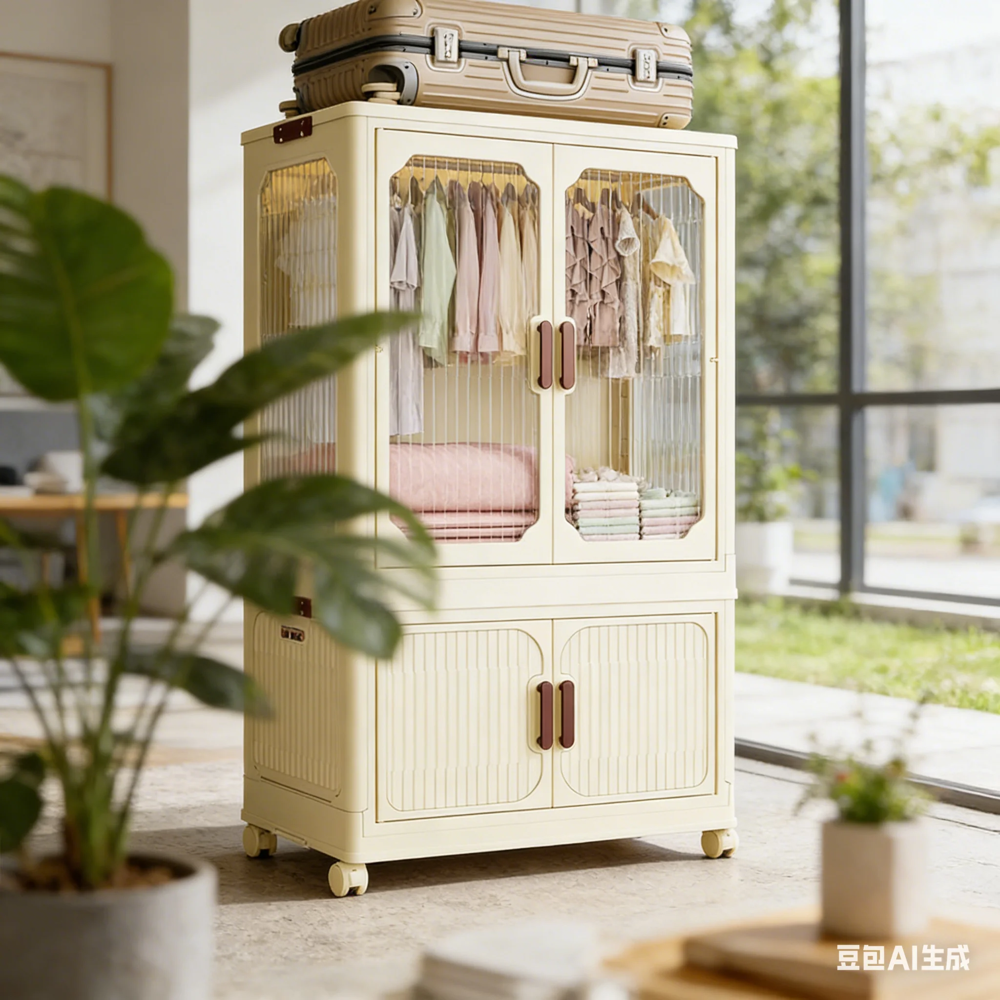 Baby Clothing Storage - AOLIVIYA ตู้เสื้อผ้าพลาสติกสำหรับเด็กทารก ตู้เสื้อผ้าขนาดเล็กสำหรับเด็ก ที่เก็บเสื้อผ้าเด็ก ไม่ต้องติดตั้ง แบบพับได้