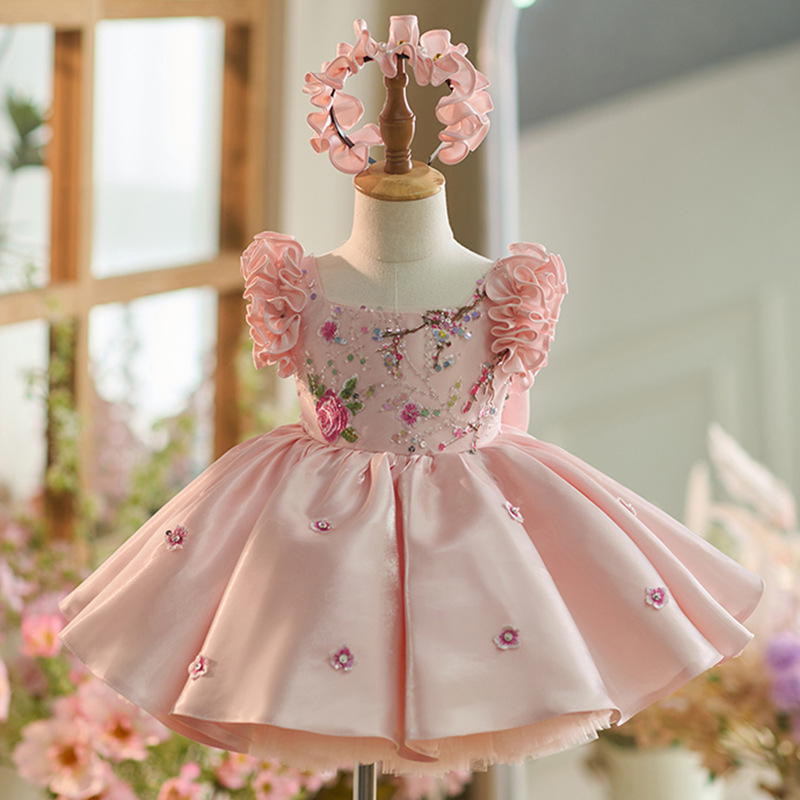 Baby Clothing High End - ชุดเดรสเด็กอ่อนระดับไฮเอนด์ เหมาะสำหรับเด็กอายุ 0-4 ปี ชุดเดรสออกงานสำหรับเด็กผู้หญิง ปักลายสวยงาม