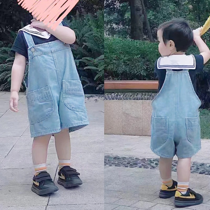 ชุดเอี๊ยมเดนิมสำหรับเด็กผู้ชาย - Baby Overall Denim บทวิจารณ์และราคา