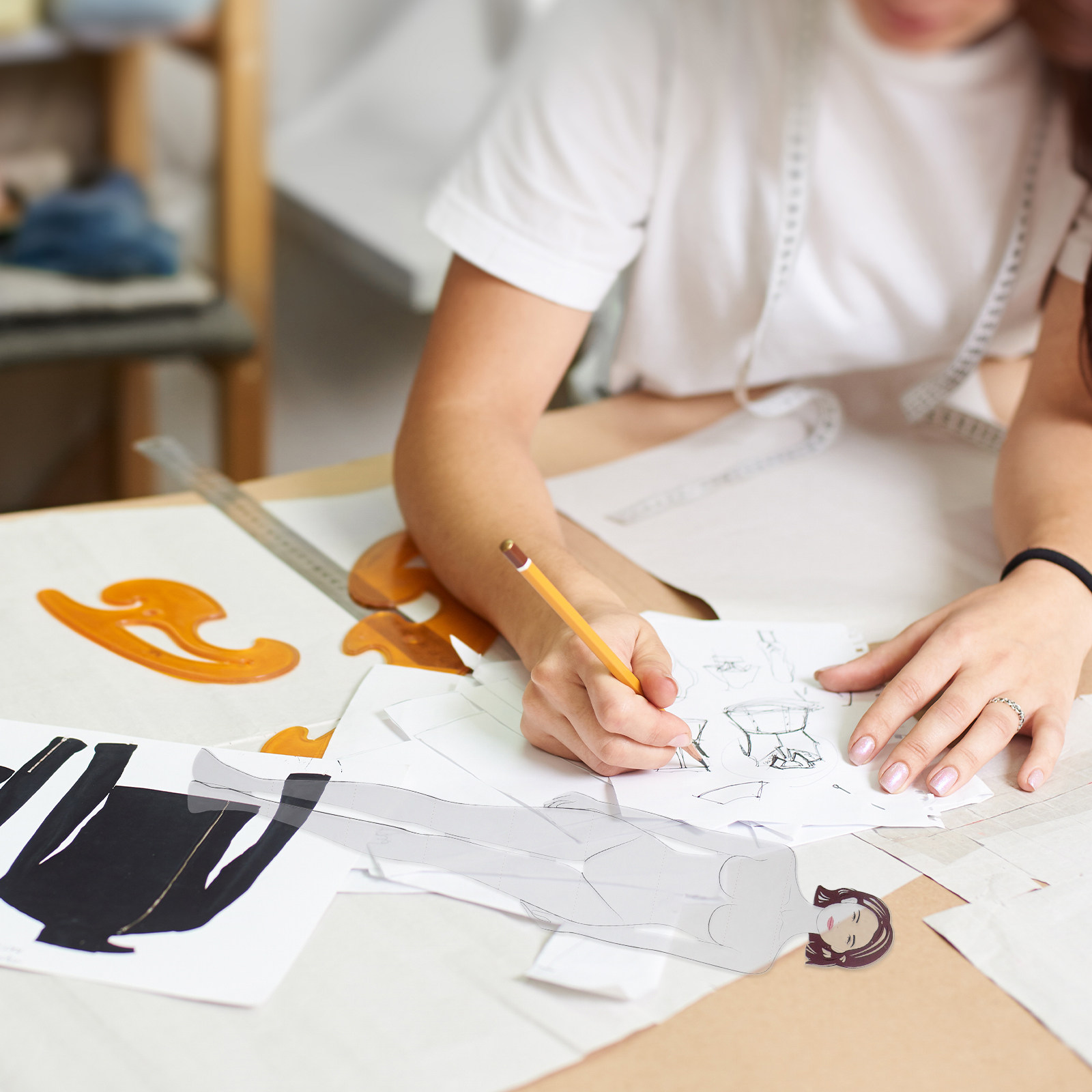 ไม้บรรทัด 4 ชิ้น สำหรับออกแบบเ - Baby Clothing Drawing บทวิจารณ์และราคา
