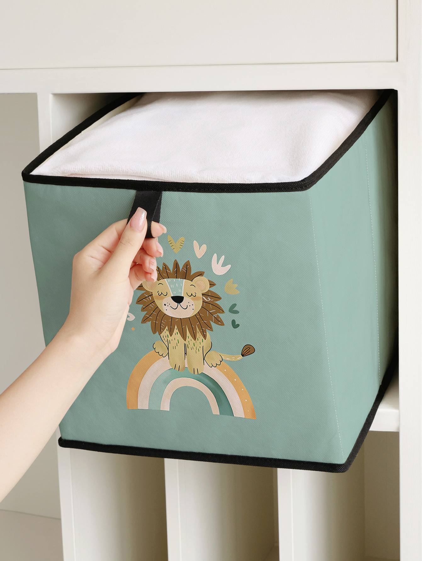 กล่องเก็บของพับได้ลายสิงโตน่าร - Baby Clothing Storage บทวิจารณ์และราคา