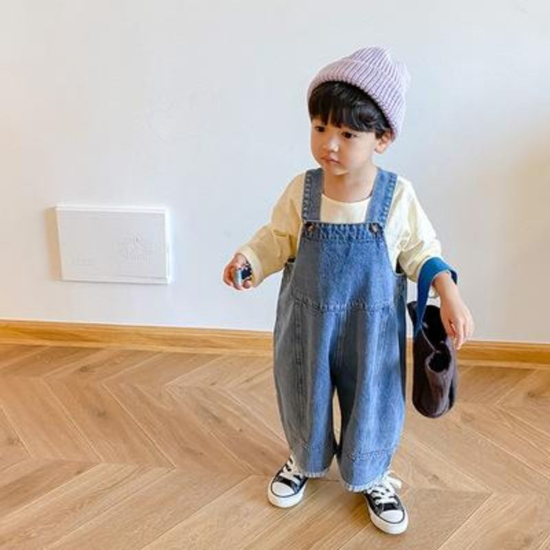 กางเกงขากว้างทรงหลวมสำหรับเด็ก - Baby Overall Denim บทวิจารณ์และราคา
