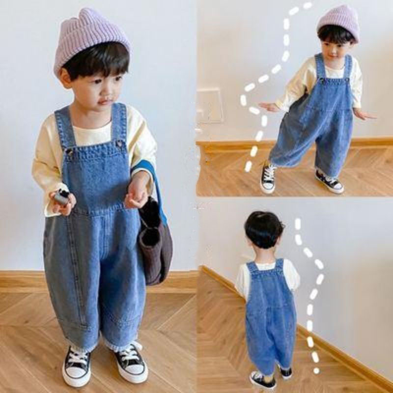 กางเกงขากว้างทรงหลวมสำหรับเด็ก - Baby Overall Denim บทวิจารณ์และราคา
