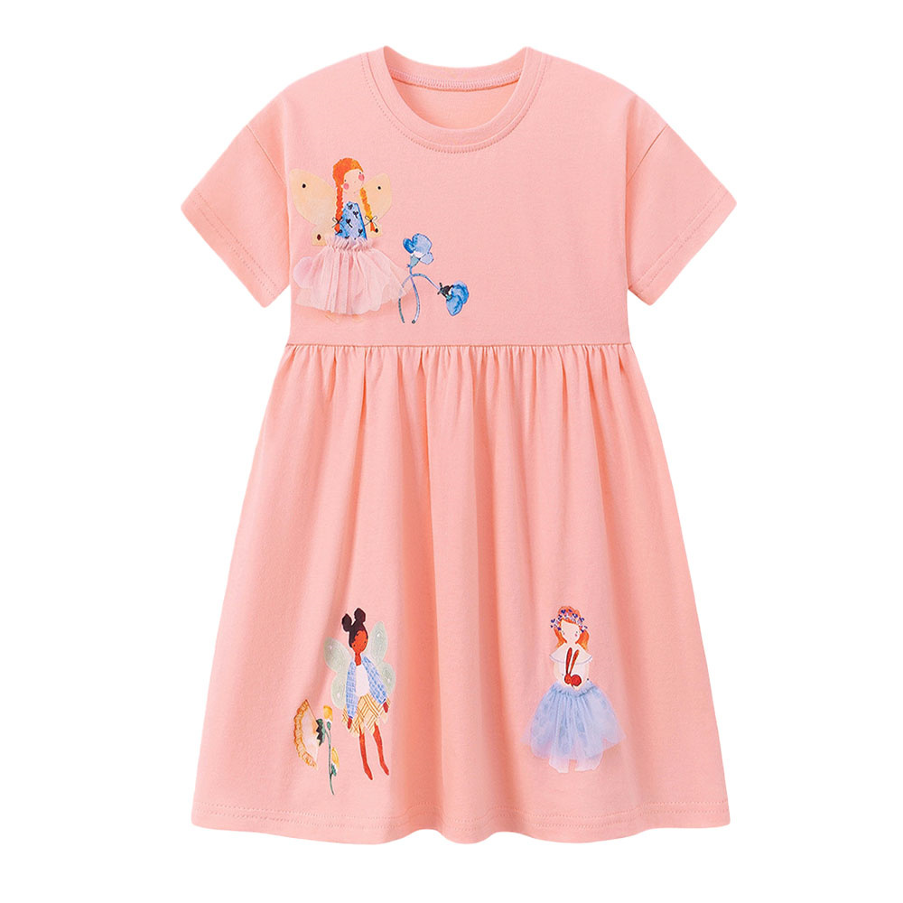 ชุดเดรสแขนสั้นสำหรับเด็กผู้หญิ - Baby Clothing Drawing บทวิจารณ์และราคา