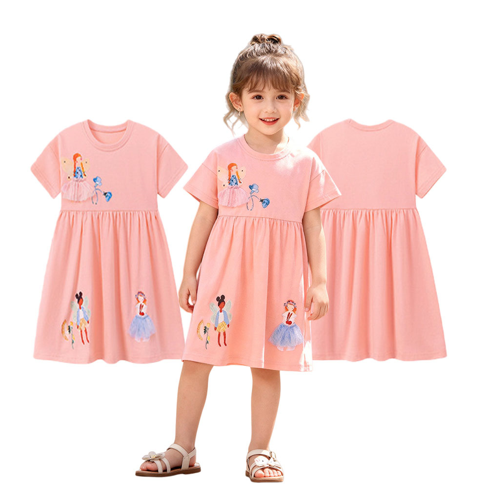 ชุดเดรสแขนสั้นสำหรับเด็กผู้หญิ - Baby Clothing Drawing บทวิจารณ์และราคา