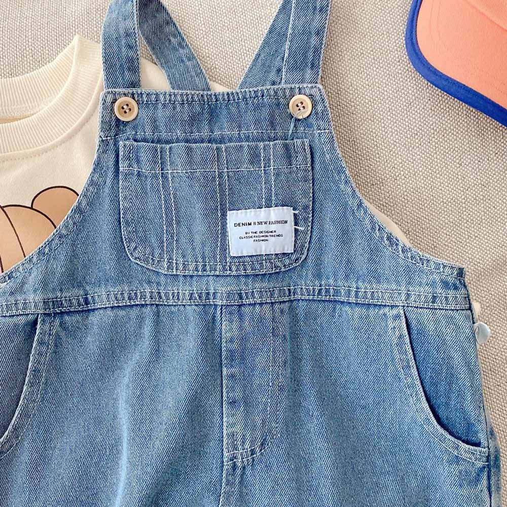 หญิงJumpsuit Blue Denimผ้าฝ้าย - Baby Overall Denim บทวิจารณ์และราคา