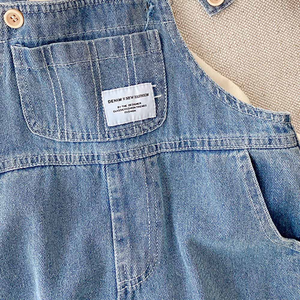 หญิงJumpsuit Blue Denimผ้าฝ้าย - Baby Overall Denim บทวิจารณ์และราคา