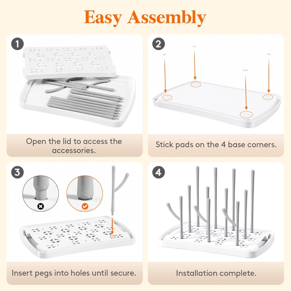 ชั้นวางขวดนมพร้อมถาด ชั้นวางขว - Baby Clothing Storage บทวิจารณ์และราคา
