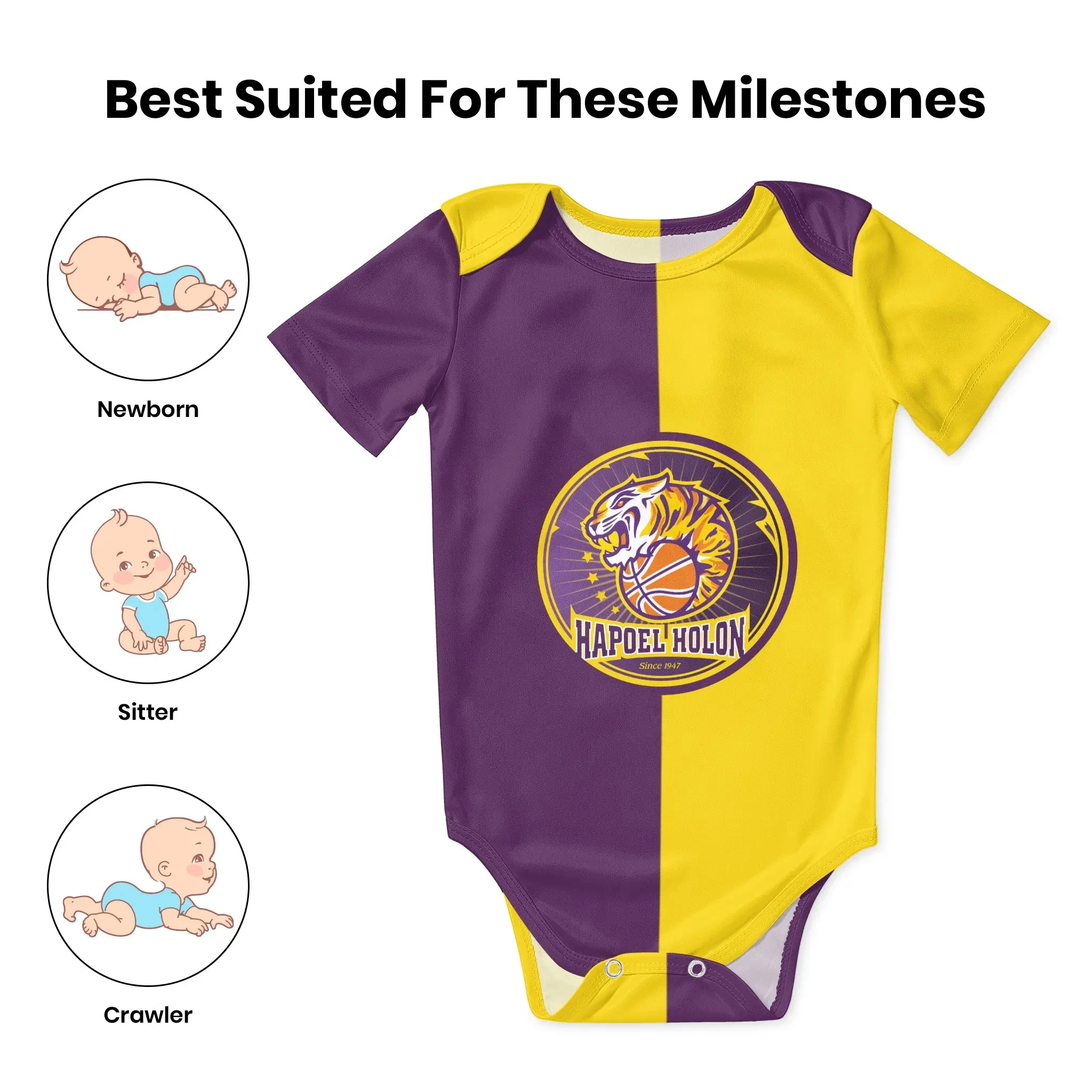 Hapoel Holon บาสเกตบอลชุดบอดี้ - Romper Onesie Baby บทวิจารณ์และราคา