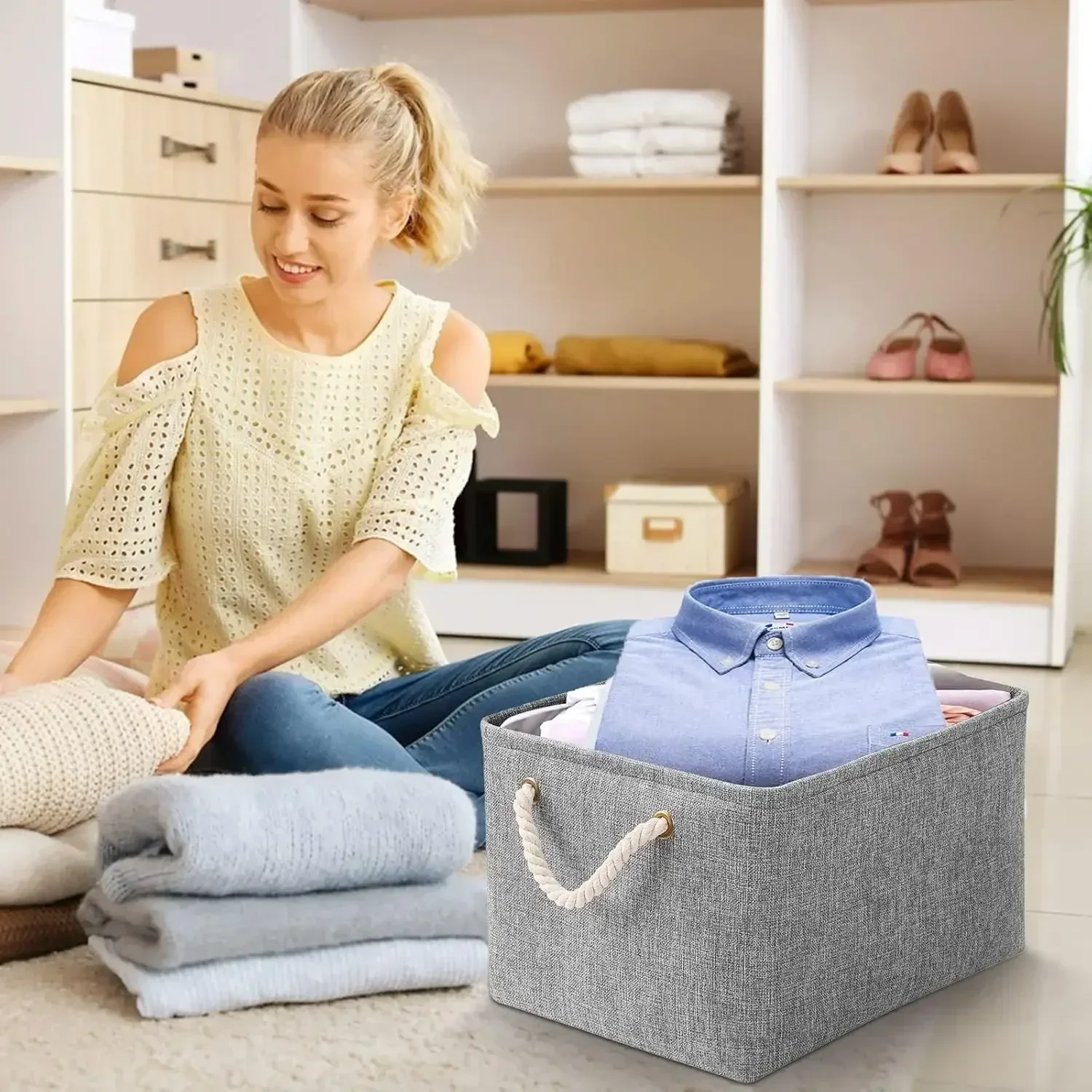 กล่องเก็บของพับได้ขนาดใหญ่ กล่ - Baby Clothing Storage บทวิจารณ์และราคา